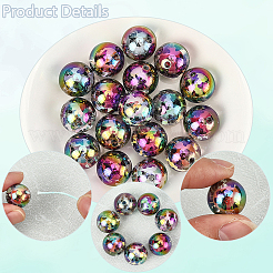 20 шт. акриловые печатные бусины с УФ-покрытием TACR-SC0001-46C