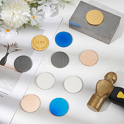 10 шт. 5 цвета 304 нержавеющая сталь штамповка пустые бирки кабошоны&nbsp;STAS-PH0006-89