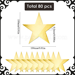 80 шт. бумажные блестящие звезды для украшения стены&nbsp;AJEW-SP0001-15B-01
