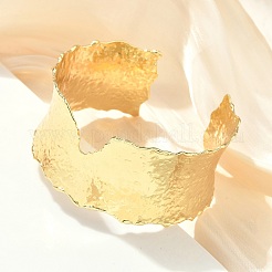 Латунь манжеты браслеты для женщин BJEW-A038-01B-G