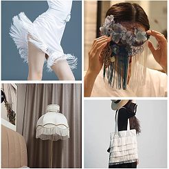 Бахрома из полиэстера с кисточкой&nbsp;FIND-WH0043-60C