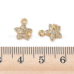 Ciondoli in ottone zirconi chiari micro pavé&nbsp;KK-P355-06G