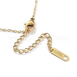 Колье со стразами и цветком «кошачий глаз» NJEW-F318-08G