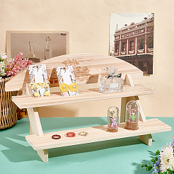 2-уровневая деревянная подставка для растений в стиле «сделай сам» ODIS-WH0299-11B