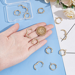 12 шт. серьги-кольца из нержавеющей стали 201 STAS-UN0056-85