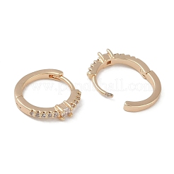 Серьги-кольца из прозрачного кубического циркония&nbsp;EJEW-L292-005G