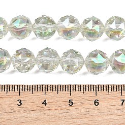 Transparent galvanisieren Glasperlen Stränge&nbsp;EGLA-N002-34C-B04