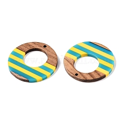 Pendentifs en résine époxy et bois de noyer&nbsp;RESI-N039-121U