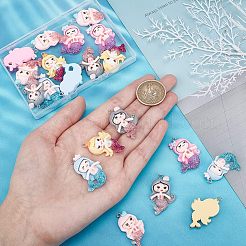 20шт 5 стиля непрозрачные подвески из смолы RESI-CA0001-33