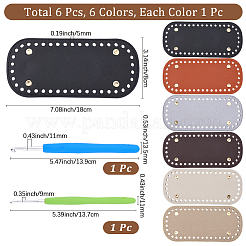 6 шт. 6 цвета овальное дно сумки из искусственной кожи своими руками&nbsp;DIY-CL0002-31