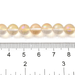 Прозрачные стеклянные бусины гальваническим пряди GLAA-T032-T8mm-C13