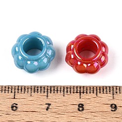 Перламутровое УФ-покрытие непрозрачные акриловые европейские бусины&nbsp;SACR-T017-63M