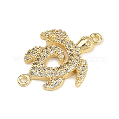 Летние латунные микропаве прозрачные кубические цирконии морские животные соединительные подвески&nbsp;KK-C114-29A-G