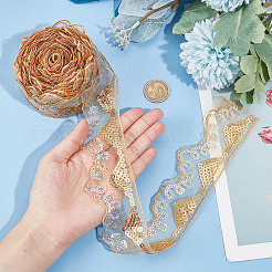 Волнистая кружевная отделка из полиэстера OCOR-WH0070-14B