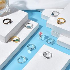 64 шт. 4-цветная регулируемая латунная накладка на кольцо-основание&nbsp;KK-FH0004-57