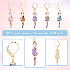 Подвесные маркеры петель из сплава кошачьей эмали HJEW-AB00321