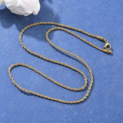 Ионное покрытие (ip) 304 нержавеющая сталь веревка цепи ожерелья NJEW-F226-03G-02