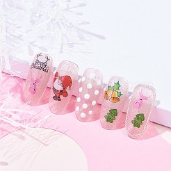 クリスマスシリーズネイルアートフルカバーステッカー  混合サンタクローススノーマン鹿ネイルアートラップ  女性の女の子のための冬の爪の装飾  ミックスカラー  6.2x5.4cm&nbsp;MRMJ-Q058-M