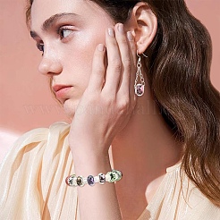 50 шт. европейские бусины из смолы с большим отверстием и цветочным узором&nbsp;OPDL-YW0001-11