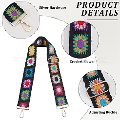 Этнический стиль ткань вышивка красочные цветы лямки сумки&nbsp;DIY-WH20053-22C