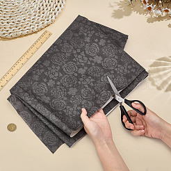 1 ярд искусственной кожи с цветочным узором&nbsp;DIY-MA0007-01