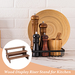 3-ярусный деревянный органайзер для ювелирных изделий с подставками для витрины ODIS-WH0058-19B