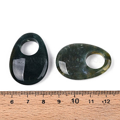 Ciondoli in agata muschiata naturale con foro grande&nbsp;G-N348-06B-07