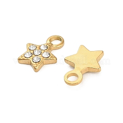 Подвеска из нержавеющей стали 304 со стразами&nbsp;STAS-U047-15G