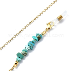 Цепочки для очков из натуральных смешанных драгоценных камней AJEW-EH00390