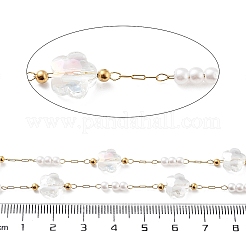 Ионное покрытие (ip) 304 нержавеющая сталь цепочка из бисера ручной работы CHS-K019-01G-01