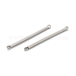 変色しにくい304ステンレススチールリンクコネクター  コラム  ステンレス鋼色  45.5x3x2mm  穴：2mm&nbsp;STAS-Z034-13P