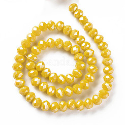 Chapelets de perles en verre électroplaqué&nbsp;EGLA-A034-P2mm-A07