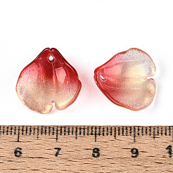 Подвески из прозрачного стекла с лепестками&nbsp;GLAA-T030-05C