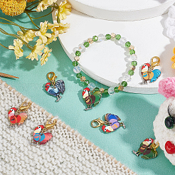 Маркеры петель подвеска петух HJEW-AB00307