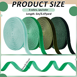 4шт. 4-х цветная бархатная лента-спандекс&nbsp;OCOR-BC0008-89