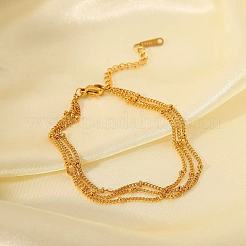 Многослойные браслеты-спутнички из нержавеющей стали для женщин KV6681