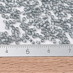 MIYUKIデリカビーズ  シリンダー  日本製シードビーズ  11/0  （db1793)ホワイトライニンググレーab  1.3x1.6mm  穴：0.8mm  約10000個/袋  50 G /袋&nbsp;SEED-X0054-DB1793