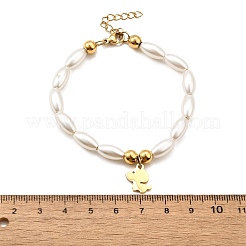 Браслеты с подвесками из нержавеющей стали 304 для женщин&nbsp;BJEW-C098-14G