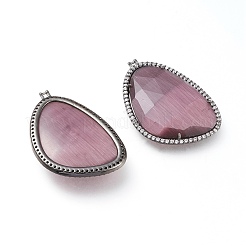 Граненые подвески с кошачьим глазом CE-L023-004