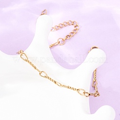 Armbänder aus gedrehtem Schleifenglied aus Edelstahl 304 für Damen&nbsp;BJEW-F529-12G