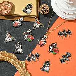 20шт 5 стиля хэллоуин подвески из сплава эмали&nbsp;FIND-CJ0002-40