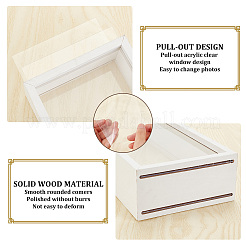 Rechteckige Ausstellungenboxen aus Holz&nbsp;CON-WH0095-30A