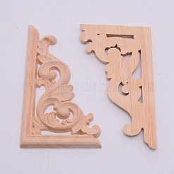 Natürliches Massivholz geschnitzt Onlay Applique Handwerk&nbsp;WOOD-WH0108-48