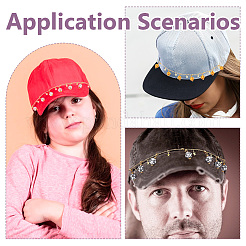 6 шт. 6 стиля латунные и эмалированные подвески-подвески для бейсбольной кепки AJEW-GO00040