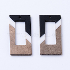 Pendentifs en bois de résine et de noyer&nbsp;X-RESI-N025-001A-B01