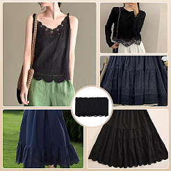 5 ярд хлопчатобумажных кружевных лент с вышивкой в виде цветка и волнистыми краями&nbsp;OCOR-FG0002-85A