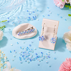 405 шт. прозрачных стеклянных бусин с гальваническим покрытием&nbsp;GLAA-TA0003-66A