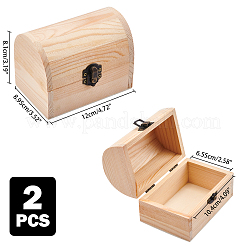 Scatola di legno non finita rettangolo ad arco&nbsp;OBOX-NB0001-05A