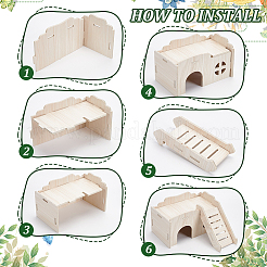2 Set 2 Schaukelwippen aus Holz&nbsp;DIY-FG0005-09