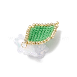 Подвески-цветы из стеклянных бусинок ручной работы&nbsp;PALLOY-MZ00794-04